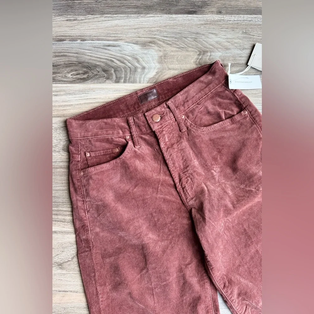 Mother Corduroy Mid Rise The Maven Ankle Pants‎ Hopscotch Aztec Brown NWT